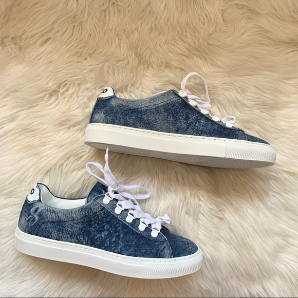 New! Rare Limited Edition KOIO Logo Acid Wash Infinity Denim Sneakers - Picture 10 of 13